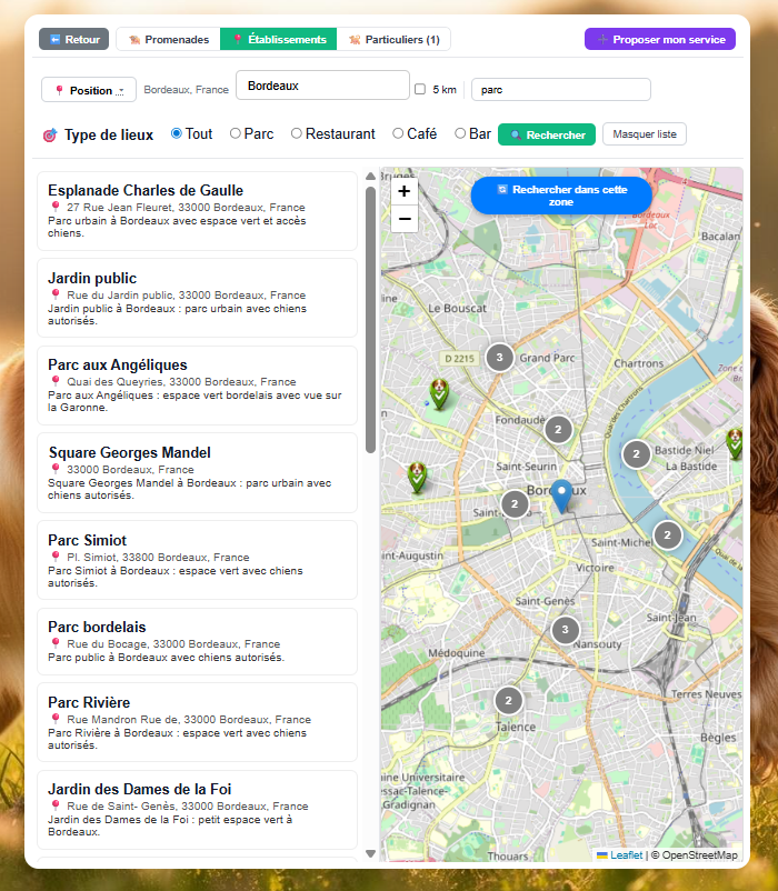 🏪 Lieu et établissements dog-friendly